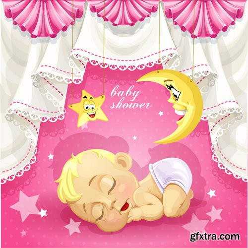 Baby Shower Cards #1, 25xEPS