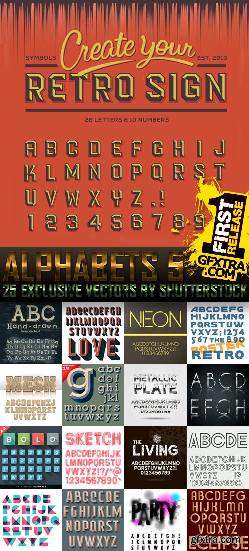 Amazing SS - Alphabets 5, 25xEPS Amazing SS - Alphabets 5, 25xEPS