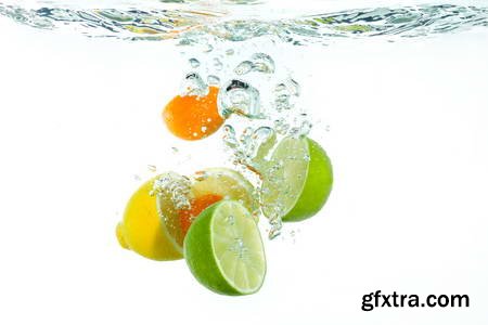 Vegetables and Fruits on White Background 49xJPG