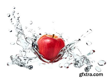 Vegetables and Fruits on White Background 49xJPG