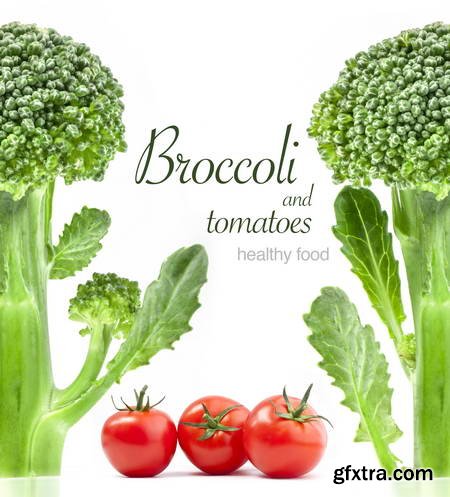 Vegetables and Fruits on White Background 49xJPG