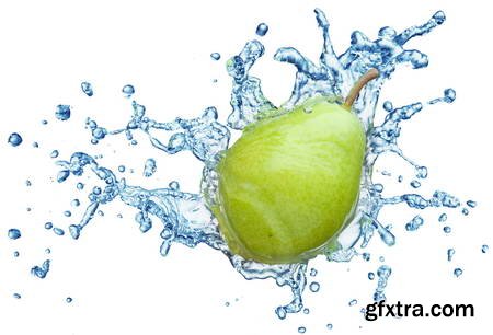 Vegetables and Fruits on White Background 49xJPG
