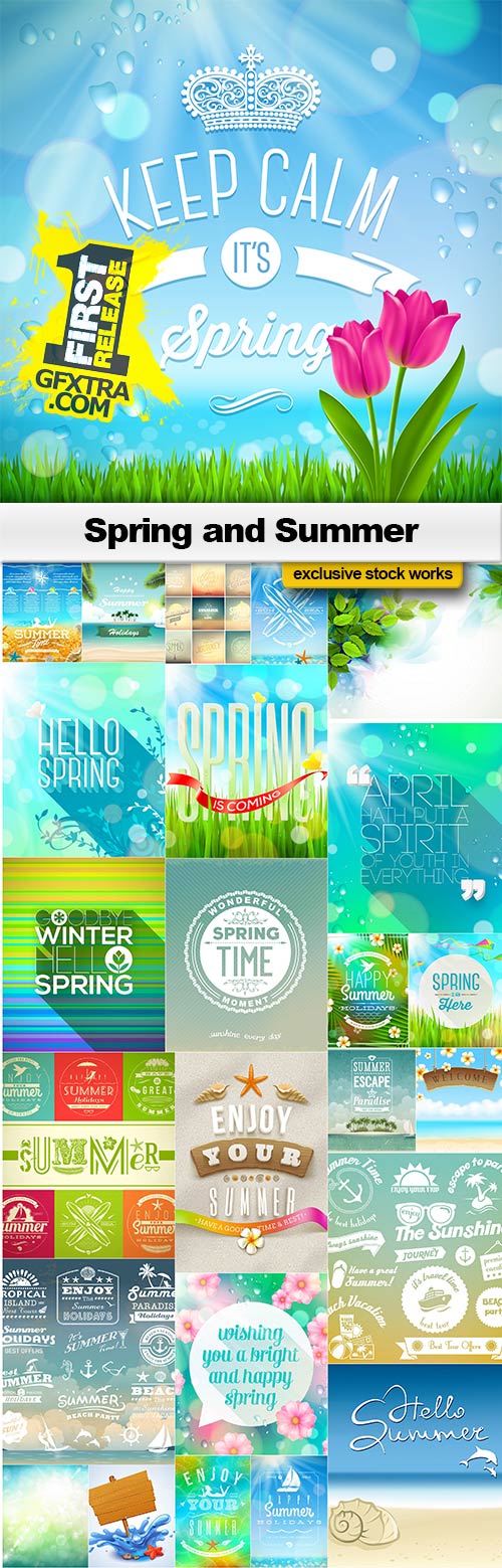 Spring And Summer - 25x EPS