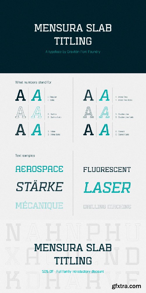 Mensura Slab Titling Font Family - 12 Fonts for $100! Mensura Slab Titling Font Family - 12 Fonts for $100!