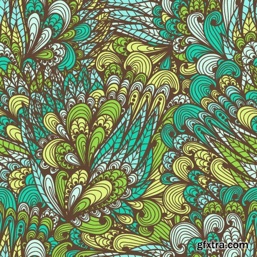 Abstract patterns with floral elements