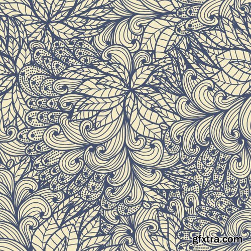 Abstract patterns with floral elements