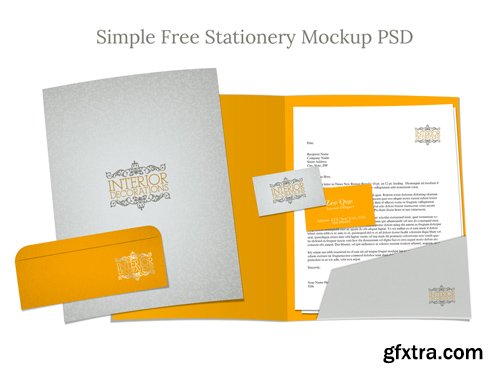 Simple Stationery Mockup PSD Template