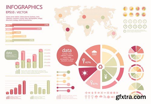 Collection of infographics vol.70, 25xEPS