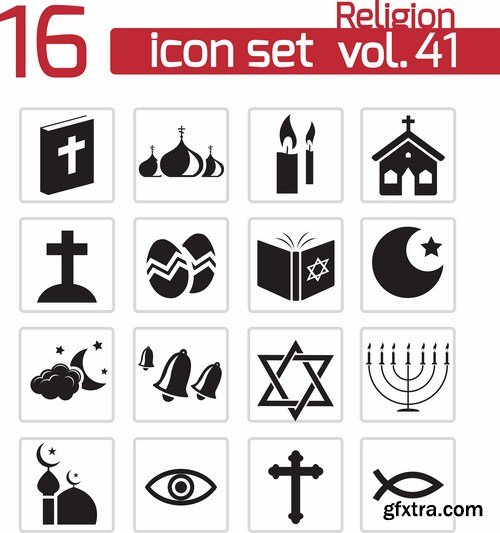 World Religious Symbols - 25 Vector