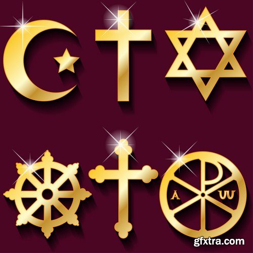 World Religious Symbols - 25 Vector