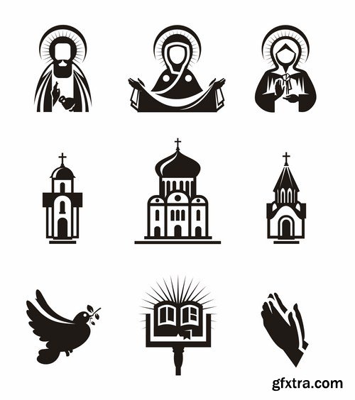 World Religious Symbols - 25 Vector