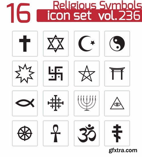 World Religious Symbols - 25 Vector