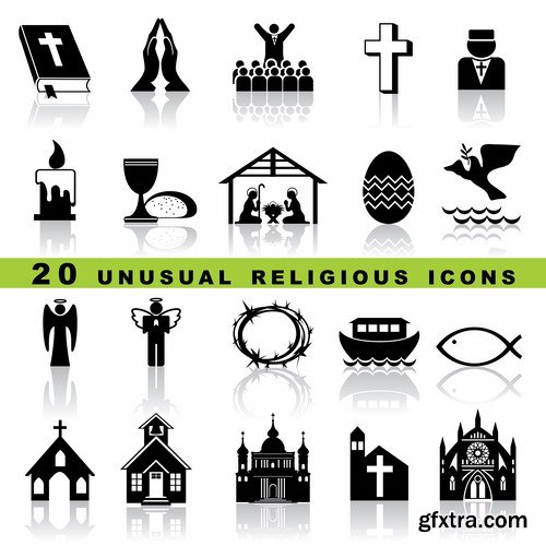 World Religious Symbols - 25 Vector