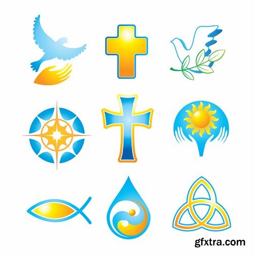 World Religious Symbols - 25 Vector