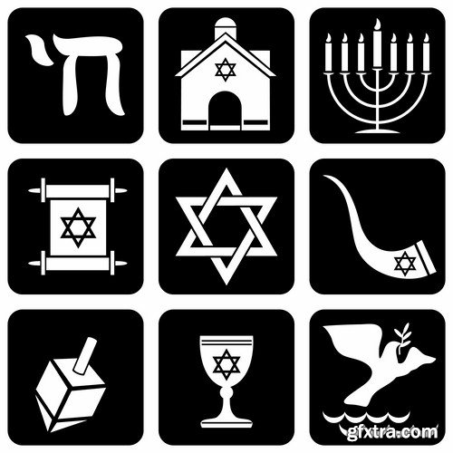 World Religious Symbols - 25 Vector