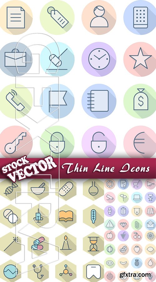 Stock Vector - Thin Line Icons