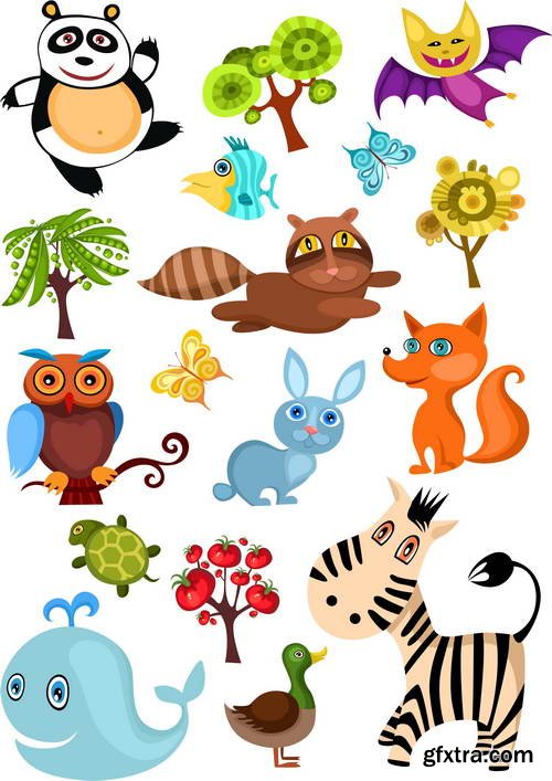 Pretty Animal & Nature Toons 25xEPS
