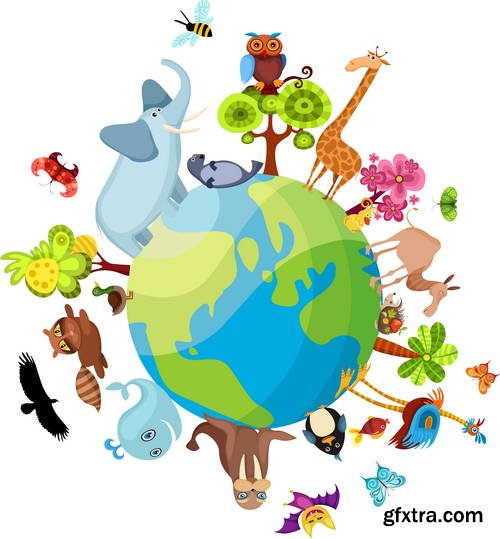 Pretty Animal & Nature Toons 25xEPS