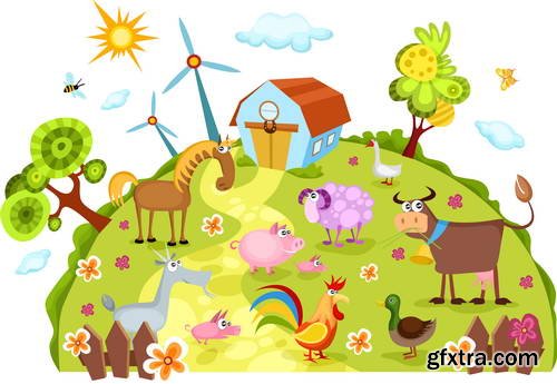 Pretty Animal & Nature Toons 25xEPS