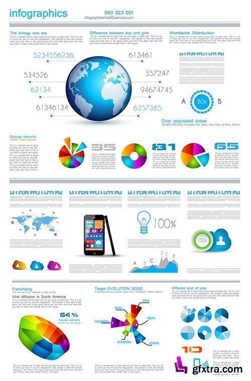 Collection of infographics vol.72, 25xEPS