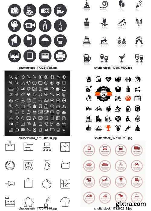 Amazing SS - Set of Black Icons (vol.6), 25xEPS