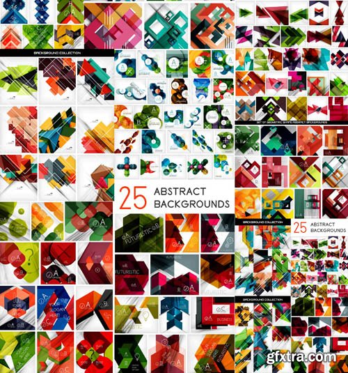 Abstract Backgrounds &amp; Infographics - Mega Collection, 25xEPS