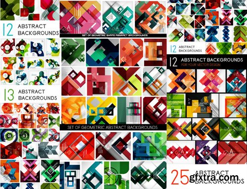 Abstract Backgrounds &amp; Infographics - Mega Collection, 25xEPS