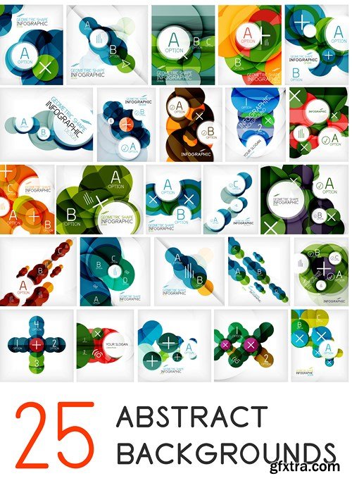 Abstract Backgrounds & Infographics - Mega Collection, 25xEPS Abstract Backgrounds & Infographics - Mega Collection, 25xEPS