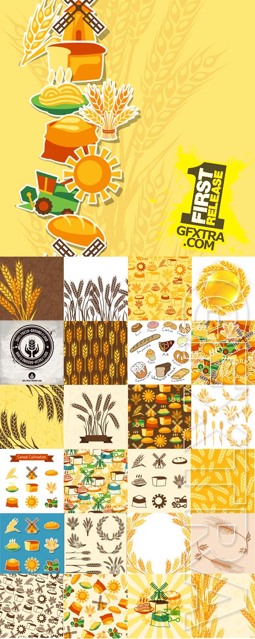 Cereal collection elements for design Cereal collection elements for design