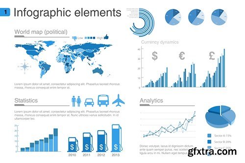 Collection of infographics vol.75, 25xEPS