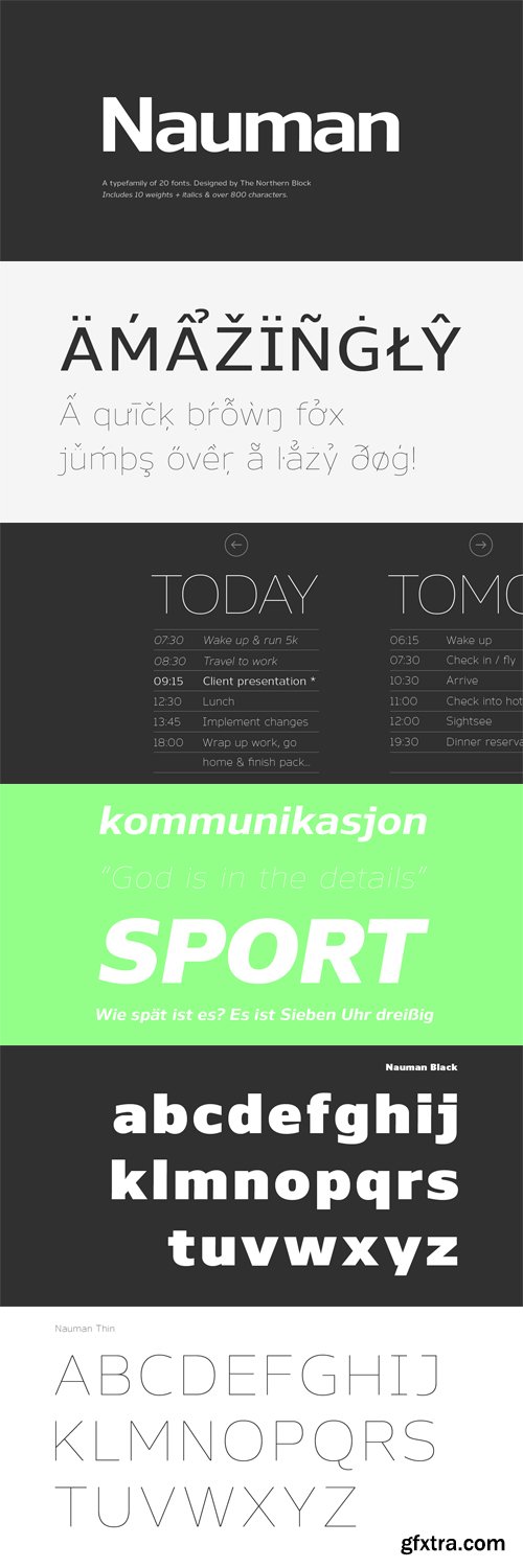 Nauman Font Family - 20 Fonts for $300