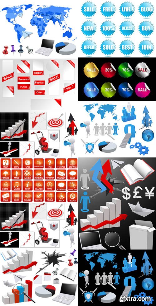 Vector Business Elements and Icons