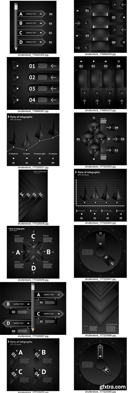 Shutterstock - Black elements of infographic