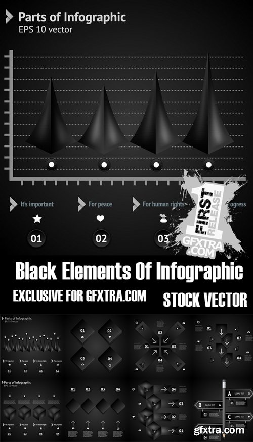 Shutterstock - Black elements of infographic
