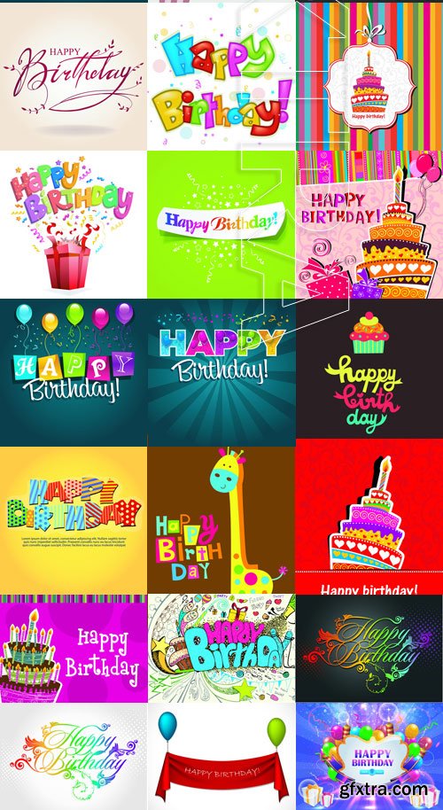 Amazing SS - Happy birthday, 25xEPS Amazing SS - Happy birthday, 25xEPS