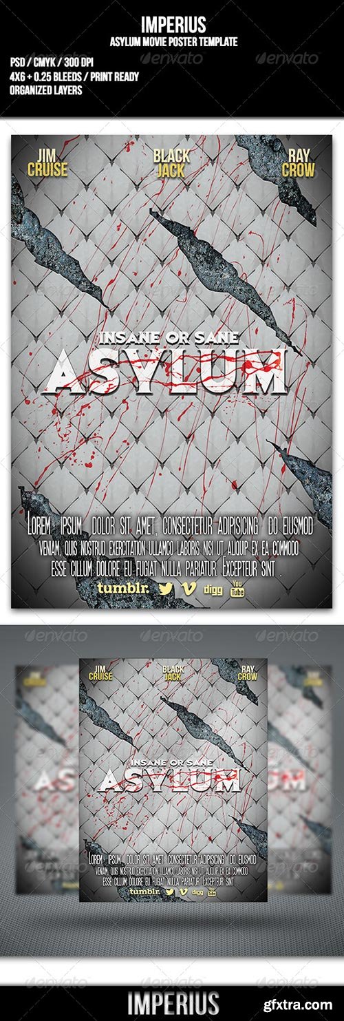 Asylum Movie Poster PSD 6915235