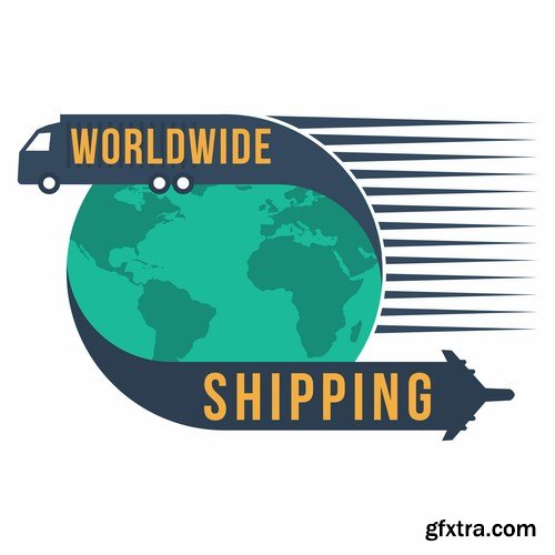 Worldwide delivery MIX - 17 EPS + 8 JPEGs