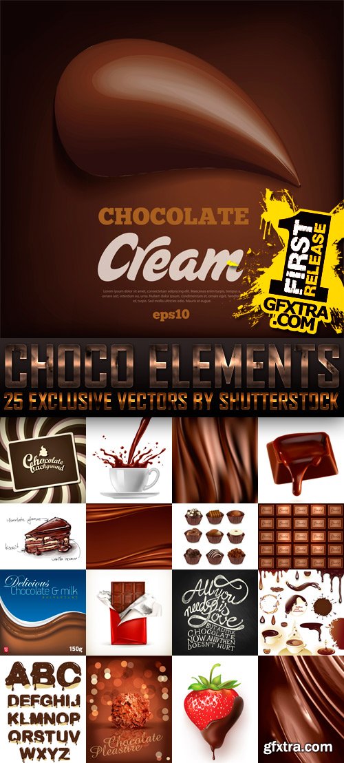 Amazing SS - Choco Elements, 25xEPS Amazing SS - Choco Elements, 25xEPS