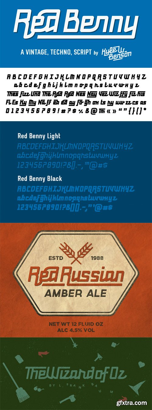 Red Benny Font Family - 6 Fonts for $16