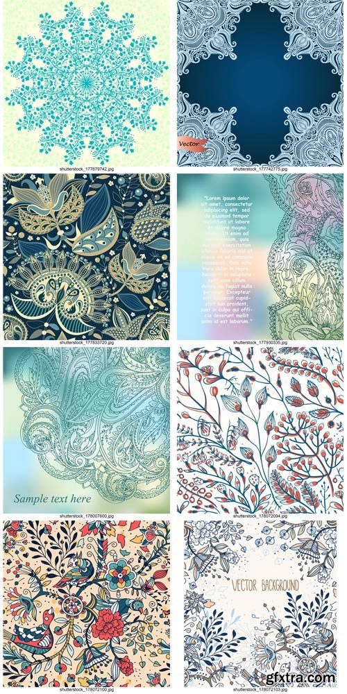 Shutterstock - Floral background 2, 25xEps