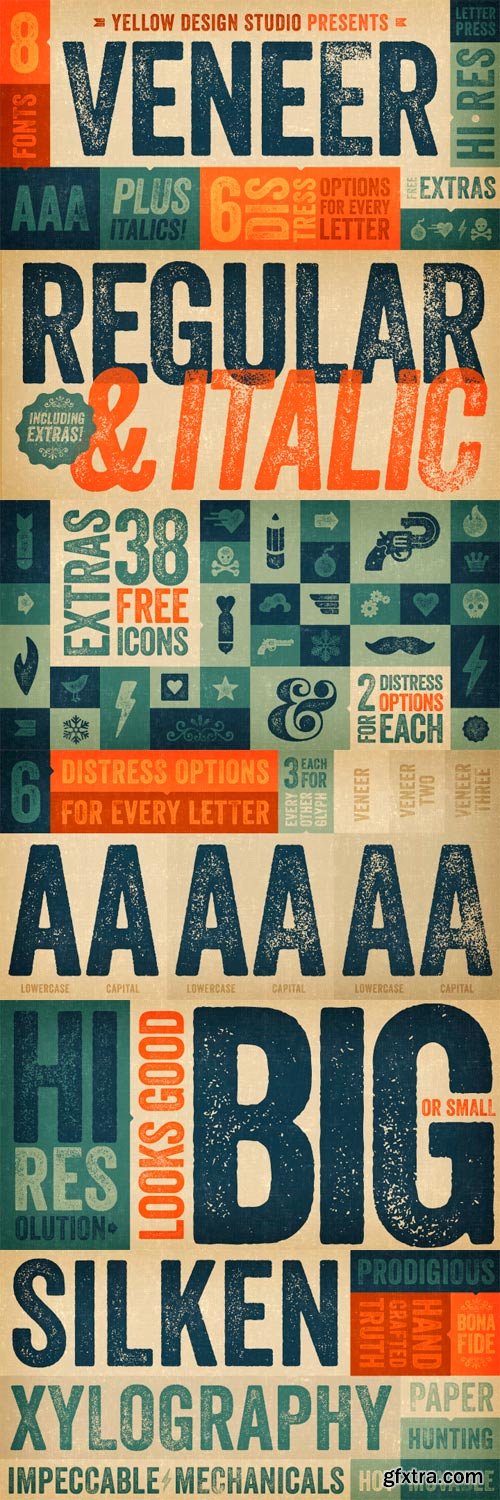 Veneer Font Family - 8 Fonts for $39 Veneer Font Family - 8 Fonts for $39