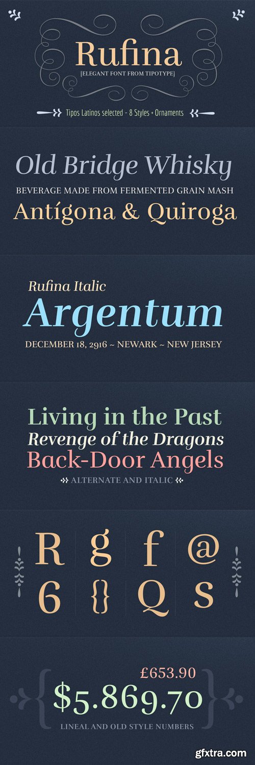 Rufina Font Family 9xOTF