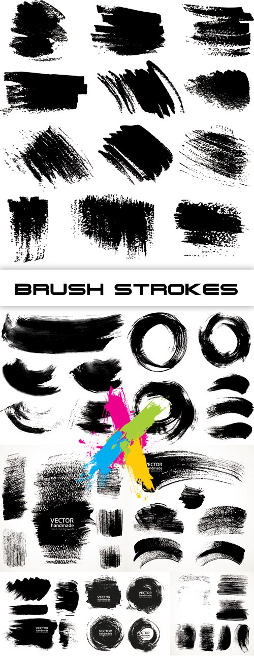 Grunge Brush Strokes Vector