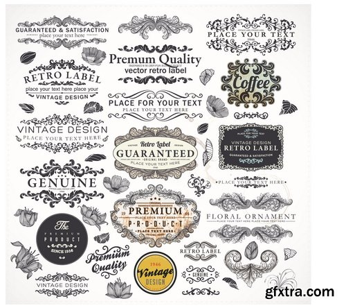 Amazing SS - Retro Vintage labels, 25xEPS