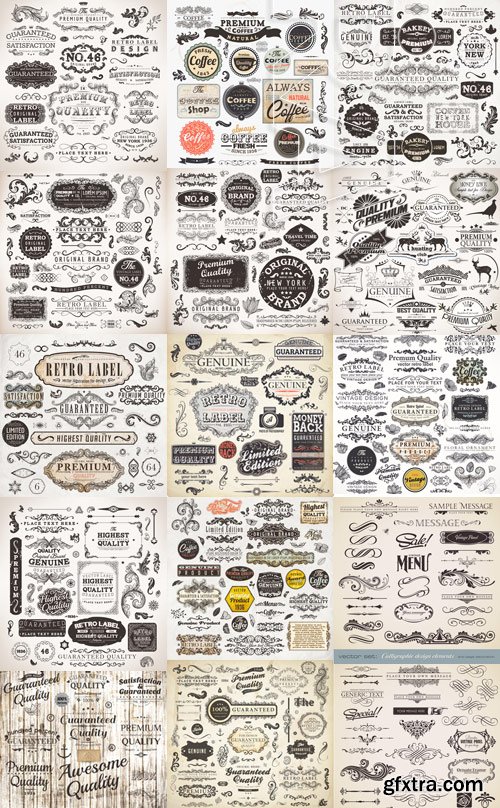 Amazing SS - Retro Vintage labels, 25xEPS Amazing SS - Retro Vintage labels, 25xEPS