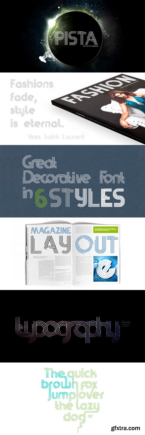 Pista Font Family 6xOTF