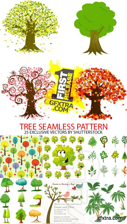 Amazing SS - Tree seamless pattern, 25xEPS Amazing SS - Tree seamless pattern, 25xEPS