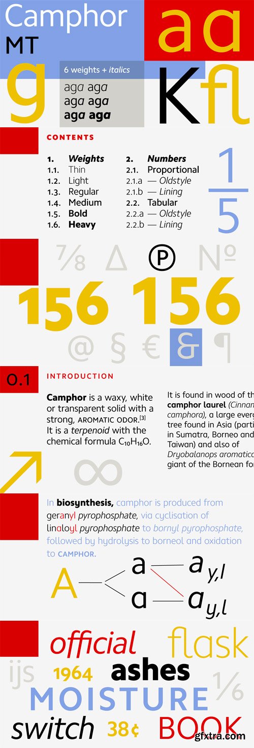 Camphor Pro Font Family - 12 Fonts for &euro;696