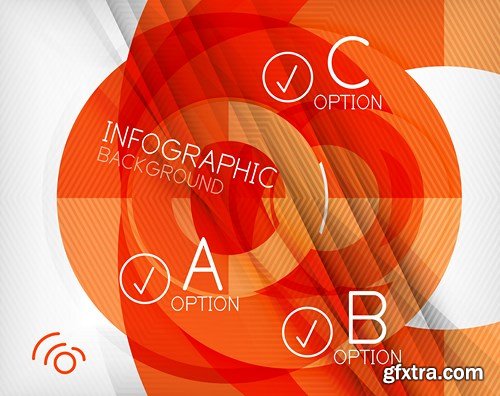 Abstract Backgrounds &amp; Infographics Collection 3, 25xEPS