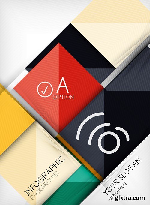 Abstract Backgrounds &amp; Infographics Collection 3, 25xEPS